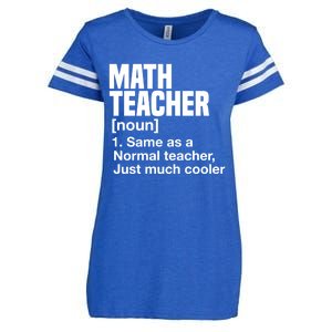 Math Teacher Funny Definition First Day Of School Teachers Meaningful Gift Enza Ladies Jersey Football T-Shirt