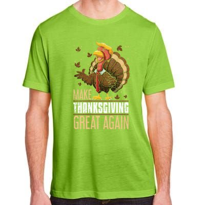 Make Turkey Great Again Funny Thanksgiving Trumpkin Usa Flag Gift Adult ChromaSoft Performance T-Shirt