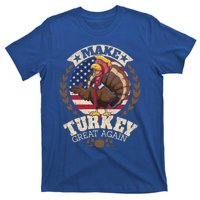 Make Turkey Great Again Grunge Thanksgiving Trumpkin Us Flag Gift T-Shirt