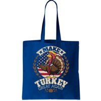 Make Turkey Great Again Grunge Thanksgiving Trumpkin Us Flag Gift Tote Bag