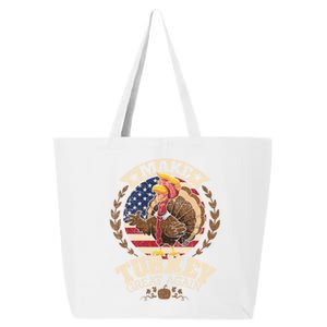 Make Turkey Great Again Grunge Thanksgiving Trumpkin Us Flag Gift 25L Jumbo Tote