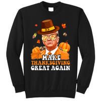 Make Thanksgiving Great Again Autumn Fall Leaves Trump Funny Sweatshirt