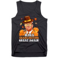 Make Thanksgiving Great Again Autumn Fall Leaves Trump Funny Tank Top