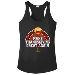 Make Thanksgiving Great Again Trump Turkey Funny 2024 Gift Ladies PosiCharge Competitor Racerback Tank