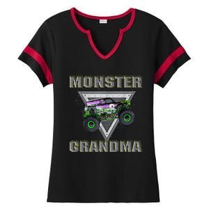 Monster Truck Grandma Monster Truck Are My Jam Truck Lovers Ladies Halftime Notch Neck Tee