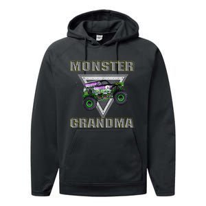 Monster Truck Grandma Monster Truck Are My Jam Truck Lovers Performance Fleece Hoodie