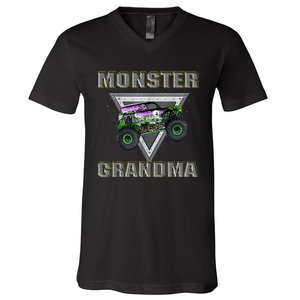 Monster Truck Grandma Monster Truck Are My Jam Truck Lovers V-Neck T-Shirt