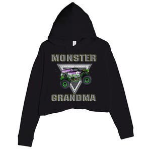 Monster Truck Grandma Monster Truck Are My Jam Truck Lovers Crop Fleece Hoodie