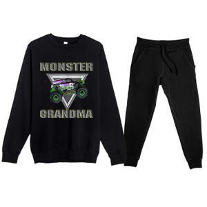 Monster Truck Grandma Monster Truck Are My Jam Truck Lovers Premium Crewneck Sweatsuit Set