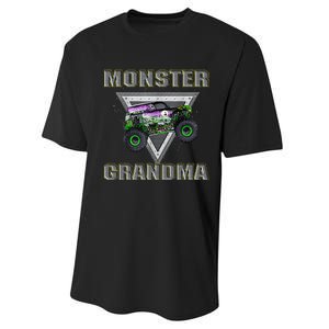 Monster Truck Grandma Monster Truck Are My Jam Truck Lovers Performance Sprint T-Shirt