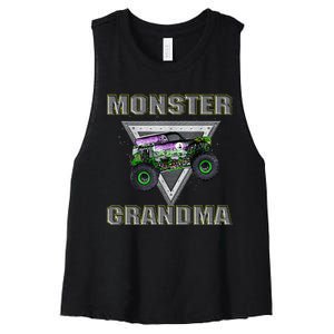 Monster Truck Grandma Monster Truck Are My Jam Truck Lovers Women's Racerback Cropped Tank