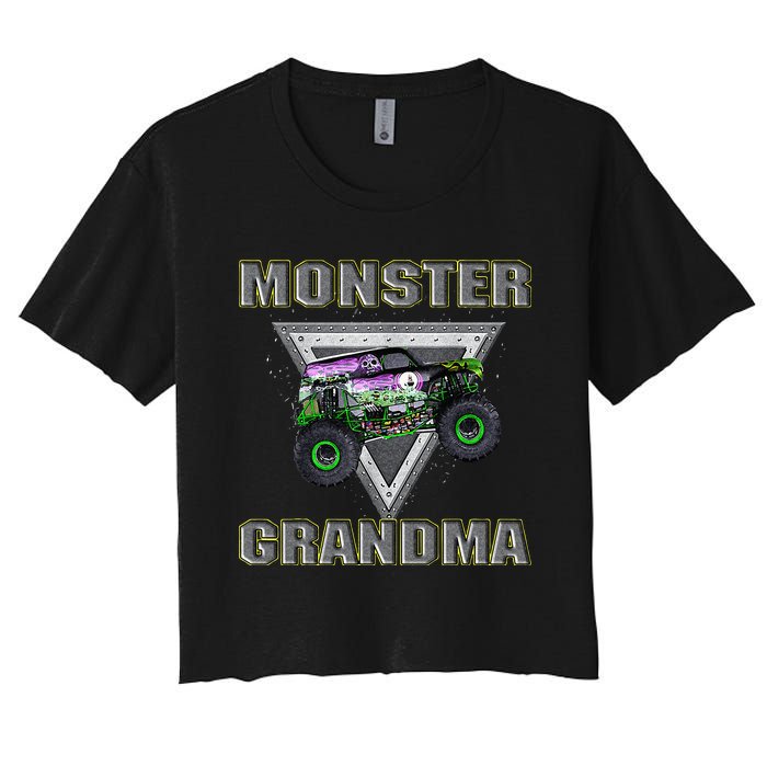 Monster Truck Grandma Monster Truck Are My Jam Truck Lovers Women's Crop Top Tee