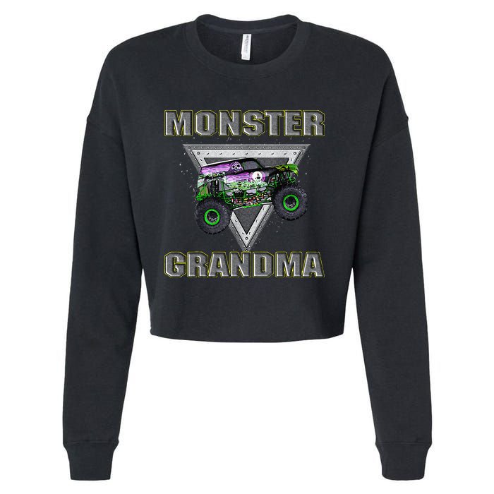 Monster Truck Grandma Monster Truck Are My Jam Truck Lovers Cropped Pullover Crew