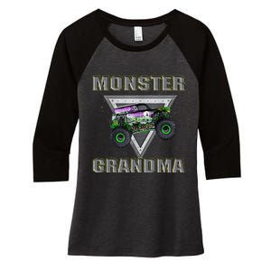 Monster Truck Grandma Monster Truck Are My Jam Truck Lovers Women's Tri-Blend 3/4-Sleeve Raglan Shirt