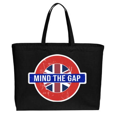 Mind The Gap Great London Vacation Tourist / Travel Gift Cotton Canvas Jumbo Tote