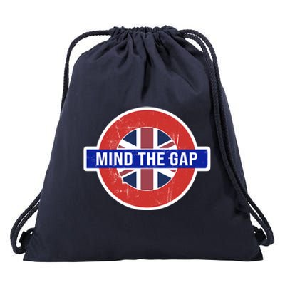 Mind The Gap Great London Vacation Tourist / Travel Gift Drawstring Bag