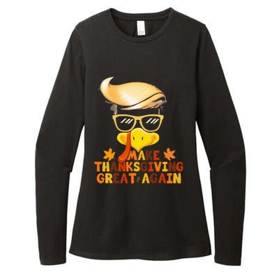 Make Thanksgiving Great Again Trump Turkey Funny 2024 Womens CVC Long Sleeve Shirt