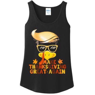 Make Thanksgiving Great Again Trump Turkey Funny 2024 Ladies Essential Tank