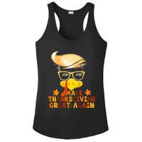 Make Thanksgiving Great Again Trump Turkey Funny 2024 Ladies PosiCharge Competitor Racerback Tank