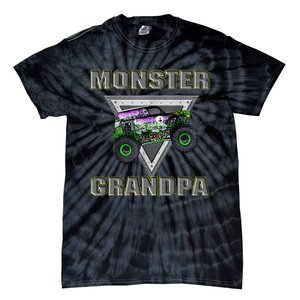 Monster Truck Grandpa Monster Truck Are My Jam Truck Lovers Tie-Dye T-Shirt