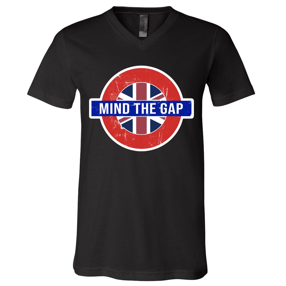 Mind The Gap Great London Vacation Tourist / Travel Gift V-Neck T-Shirt