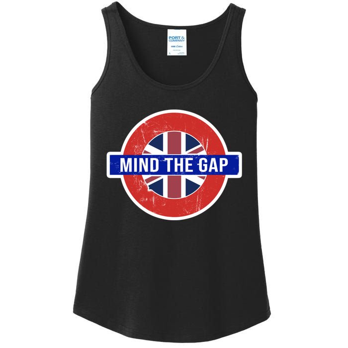 Mind The Gap Great London Vacation Tourist / Travel Gift Ladies Essential Tank