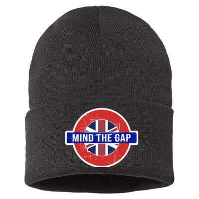 Mind The Gap Great London Vacation Tourist / Travel Gift Sustainable Knit Beanie