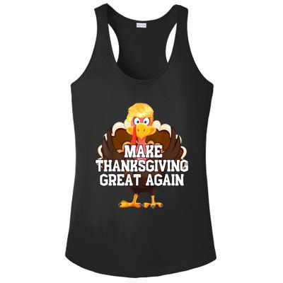 Make Thanksgiving Great Again Trump Turkey Funny Gifts Ladies PosiCharge Competitor Racerback Tank