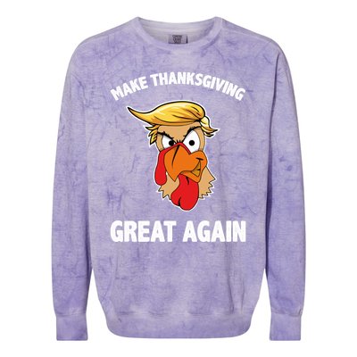 Make Thanksgiving Great Again Donald Trump Colorblast Crewneck Sweatshirt