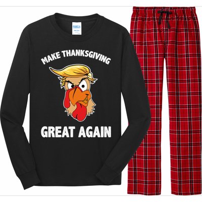 Make Thanksgiving Great Again Donald Trump Long Sleeve Pajama Set