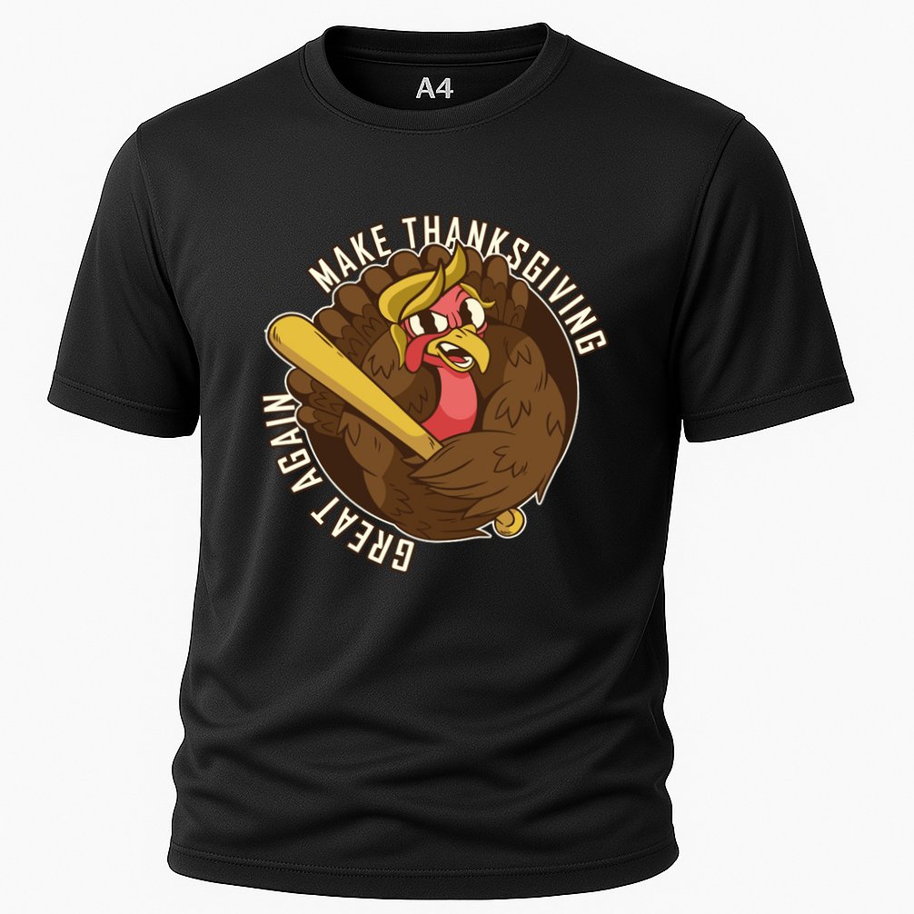 Make Thanksgiving Great Again Pro Trump Turkey Bat Performance Shirt