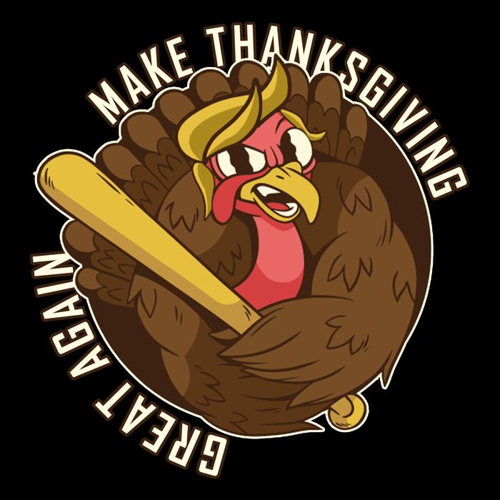 Make Thanksgiving Great Again Pro Trump Turkey Bat T-Shirt