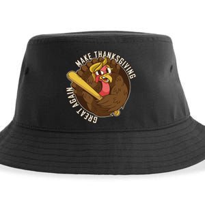 Make Thanksgiving Great Again Pro Trump Turkey Bat Sustainable Bucket Hat