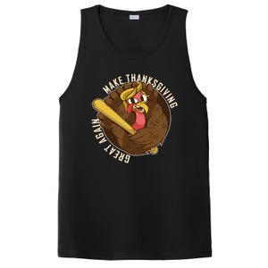 Make Thanksgiving Great Again Pro Trump Turkey Bat PosiCharge Competitor Tank