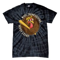 Make Thanksgiving Great Again Pro Trump Turkey Bat Tie-Dye T-Shirt