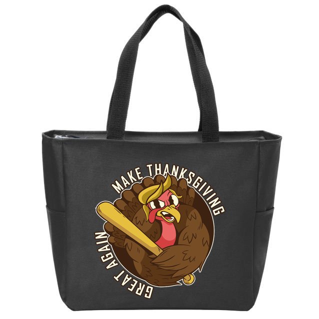 Make Thanksgiving Great Again Pro Trump Turkey Bat Zip Tote Bag