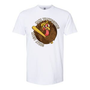 Make Thanksgiving Great Again Pro Trump Turkey Bat Softstyle CVC T-Shirt