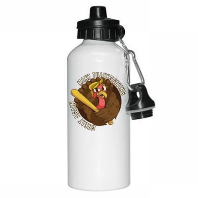 Make Thanksgiving Great Again Pro Trump Turkey Bat Aluminum Water Bottle