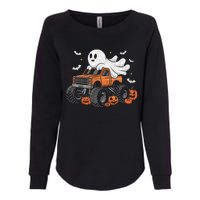 Monster Truck Ghost Pumpkin Halloween Costume Womens California Wash Sweatshirt