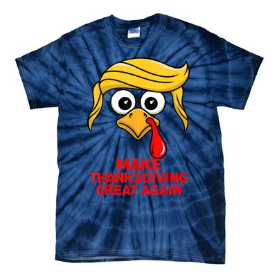 Make Thanksgiving Great Again Trump Turkey Funny Tie-Dye T-Shirt