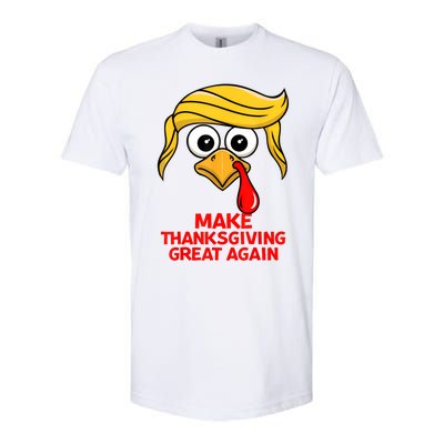 Make Thanksgiving Great Again Trump Turkey Funny Softstyle CVC T-Shirt