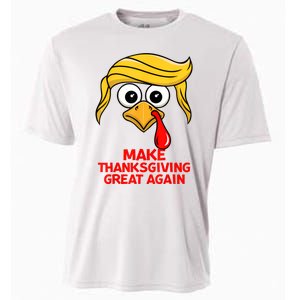 Make Thanksgiving Great Again Trump Turkey Funny Cooling Performance Crew T-Shirt