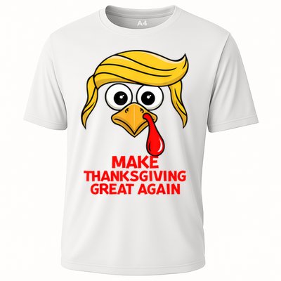 Make Thanksgiving Great Again Trump Turkey Funny Cooling Performance Crew T-Shirt