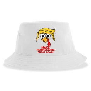 Make Thanksgiving Great Again Trump Turkey Funny Sustainable Bucket Hat