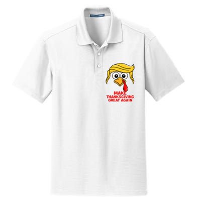 Make Thanksgiving Great Again Trump Turkey Funny Dry Zone Grid Polo