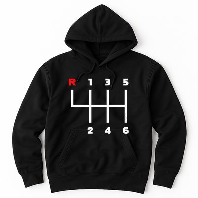 Manual Transmission Gear Shifter Pattern Hoodie