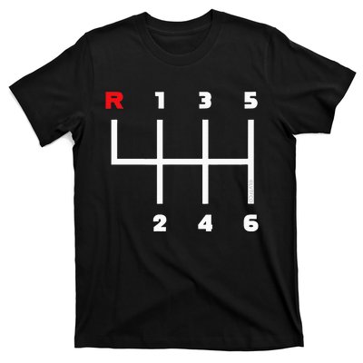 Manual Transmission Gear Shifter Pattern T-Shirt