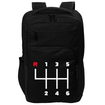 Manual Transmission Gear Shifter Pattern Impact Tech Backpack