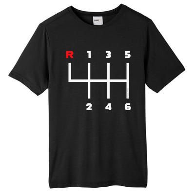 Manual Transmission Gear Shifter Pattern Tall Fusion ChromaSoft Performance T-Shirt