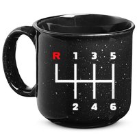 Manual Transmission Gear Shifter Pattern 15oz Campfire Ceramic Mug